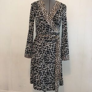 BCBG Maxazria Black/white/animal  dress XS